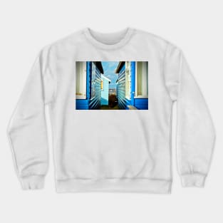 Beach Huts Hengistbury Head Dorset England UK Crewneck Sweatshirt